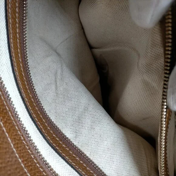 Authentic Gucci Brown Canvas Tote Bag mn391-021726